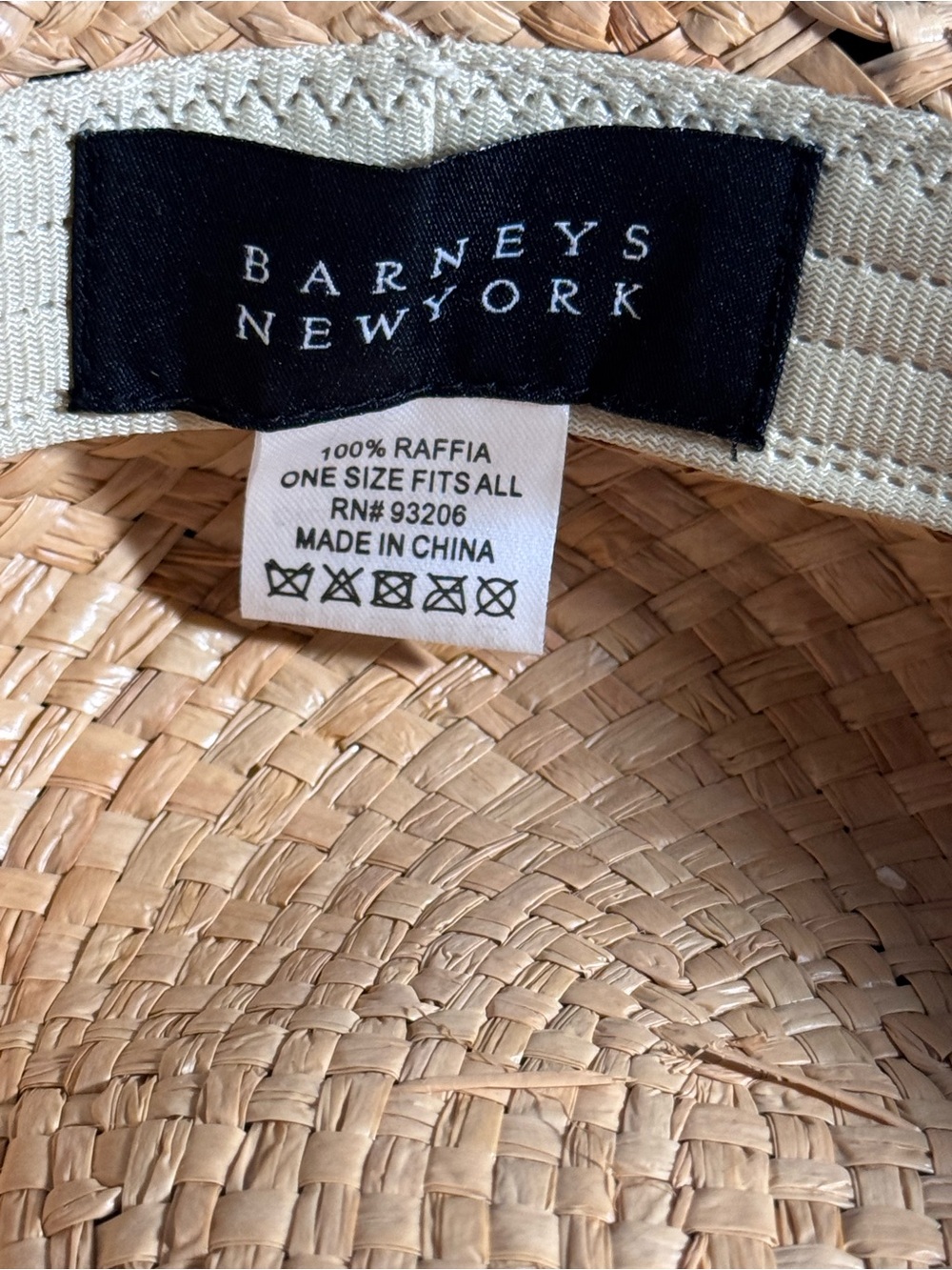 Barneys New York Natural Straw Sun Hat with Black Bow - Picture 3 of 4